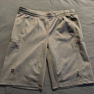 Jordan Youth L Gray Athletic Shorts